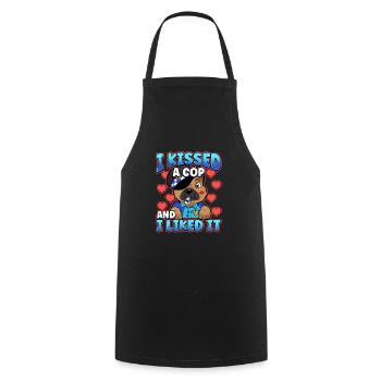 Law Enforcement Design for a Police Officer - Cooking Apron - black - Front - AI Model Male 185 dark (185cm)