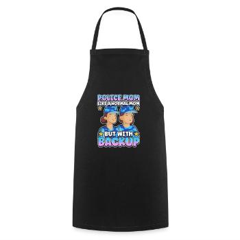 Law Enforcement Design for a Police Officer - Cooking Apron - black - Front - AI Model Male 185 dark (185cm)
