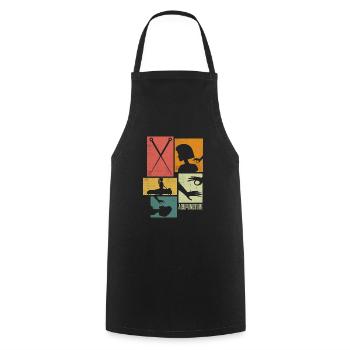 Acupuncturist Acupuncture Silhouettes - Cooking Apron - black - Front - AI Model Male 185 dark (185cm)