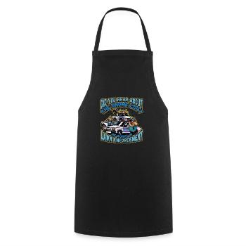 Law Enforcement Design for a Police Officer - Cooking Apron - black - Front - AI Model Male 185 dark (185cm)