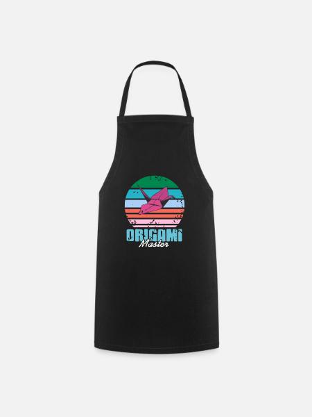 Retro Vintage Origami Master Cool Designs Tee - Kochschürze - Schwarz