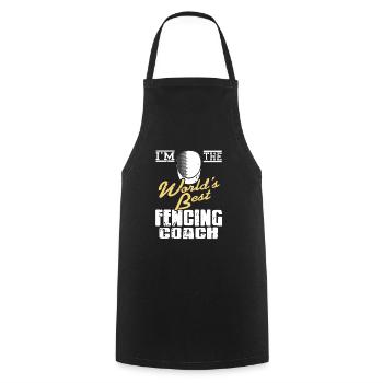I'm The World's Best Fencing Coach Vintage Tea - Cooking Apron - black - Front - AI Model Male 185 dark (185cm)