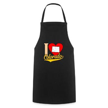 I Heart colorado cadeau - Tablier de cuisine - noir - Devant - AI Model Male 185 dark (185cm)