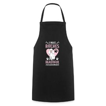 Pet Groomer Animal Stylist Fur Artist Furologist - Cooking Apron - black - Front - AI Model Male 185 dark (185cm)