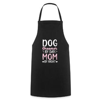 Hundefriseur bei Tag Mama bei Nacht Mütter Tag - Kochschürze - Schwarz - Vorne - AI Model Male 185 dark (185cm)