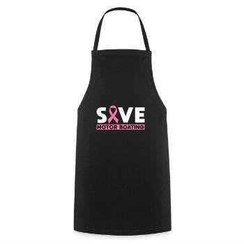 Save Motorboating - Breast Cancer Awareness - Kochschürze - Schwarz - Vorne - AI Model Male 185 dark (185cm)