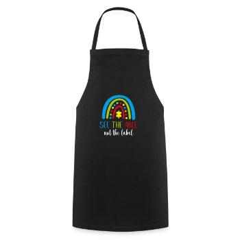 Autism Consciousness Clothing - Cooking Apron - black - Front - AI Model Male 185 dark (185cm)
