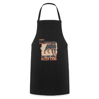 Lustiges Rottweiler Motiv Rottweiler Hundesport - Kochschürze - Schwarz - Vorne - AI Model Male 185 dark (185cm)