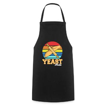 Yeast Mode Funny Retro Baker T-Shirt Present Gift - Kochschürze - Schwarz - Vorne - AI Model Male 185 dark (185cm)