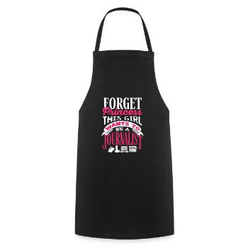 Journalist Journalism Female Journalist - Cooking Apron - black - Front - AI Model Male 185 dark (185cm)