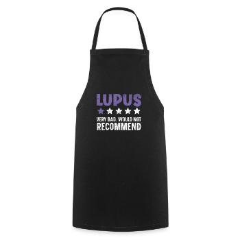 Lupus Bewusstsein Purple Ribbon Autoimmunkrankheit - Kochschürze - Schwarz - Vorne - AI Model Male 185 dark (185cm)