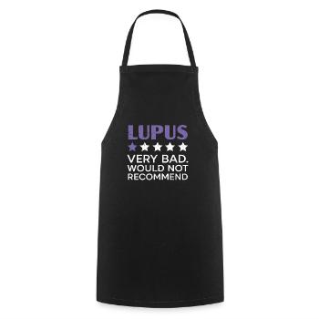 Lupus Bewusstsein Purple Ribbon Autoimmunkrankheit - Kochschürze - Schwarz - Vorne - AI Model Male 185 dark (185cm)