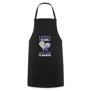 Lupus Bewusstsein Purple Ribbon Autoimmunkrankheit - Kochschürze - Schwarz - Vorne - AI Model Male 185 dark (185cm)