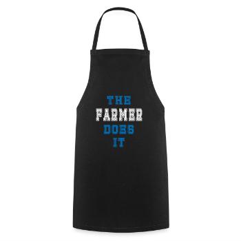 The Farmer does it Farmer Gift - Cooking Apron - black - Front - AI Model Male 185 dark (185cm)