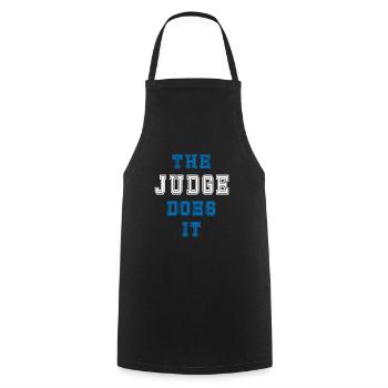 The Judge does it Richter Gift - Cooking Apron - black - Front - AI Model Male 185 dark (185cm)