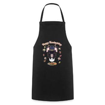 Joyeux Thanksgiving I Amoureux des chiens J’Français Bulldog - Tablier de cuisine - noir - Devant - AI Model Male 185 dark (185cm)