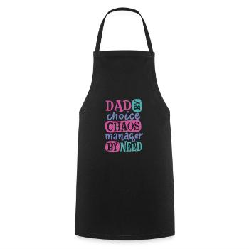 Papa-Chaos-Manager Papa-Chaos-Manager Geschenk Ins - Kochschürze - Schwarz - Vorne - AI Model Male 185 dark (185cm)