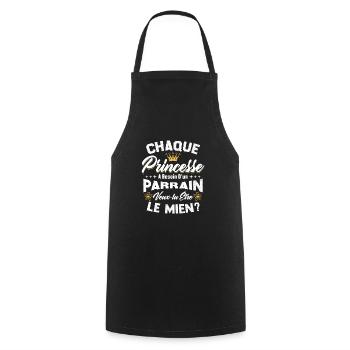chaque princesse a besoin d'un parrain - Tablier de cuisine - noir - Devant - AI Model Male 185 dark (185cm)