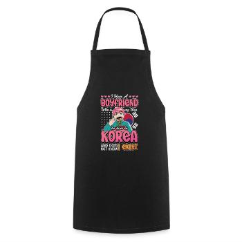 Design pop coréen pour un fan de mode K-Pop - Tablier de cuisine - noir - Devant - AI Model Male 185 dark (185cm)