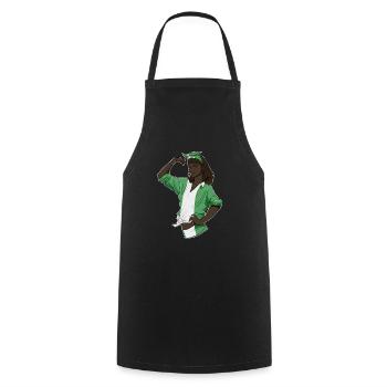 Nigerian Girl Unbreakable I Nigerian Heritage I - Cooking Apron - black - Front - AI Model Male 185 dark (185cm)