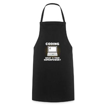 Programmierer Coding Entwickler Informatik - Kochschürze - Schwarz - Vorne - AI Model Male 185 dark (185cm)