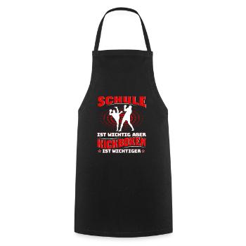 Kickboxer Schule ist wichtig Kickboxen ist wichtig - Kochschürze - Schwarz - Vorne - AI Model Male 185 dark (185cm)
