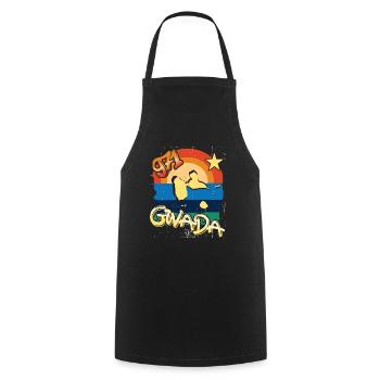 Schöne Souvenir-Geschenkidee guadeloupe gwada 971 - Kochschürze - Schwarz - Vorne - AI Model Male 185 dark (185cm)
