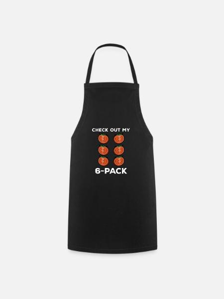 Lustiges Tomaten-Outfit - Kochschürze - Schwarz