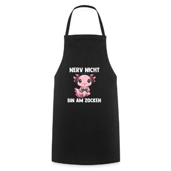 Nerv Nicht Bin Am Zocken Axolotl - Computer Spiele - Kochschürze - Schwarz - Vorne - AI Model Male 185 dark (185cm)