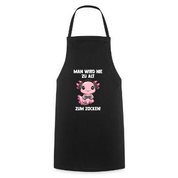 Lustiger Gaming Axolotl - Computer Spiele - Kochschürze - Schwarz - Vorne - AI Model Male 185 dark (185cm)