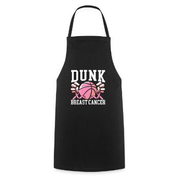 Dunk Breast Cancer Basketball Player Breast Cancer - Cooking Apron - black - Front - AI Model Male 185 dark (185cm)