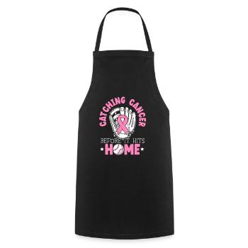 Catching Cancer Before It Hits Home Breast Cancer - Cooking Apron - black - Front - AI Model Male 185 dark (185cm)