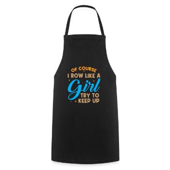 Coxswain Rowing Design For Girls Women Crew Rowing - Cooking Apron - black - Front - AI Model Male 185 dark (185cm)