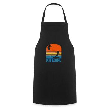 Vintage Kite Surfing Kiting Kiteboarding Kitesurf - Kochschürze - Schwarz - Vorne - AI Model Male 185 dark (185cm)