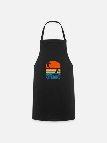 Vintage Kite Surf Kiteing Kiteboard Kitesurf - Tablier de cuisine - noir