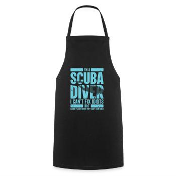 Diving Deep Underwater Summer Lifetsyle Gift - Cooking Apron - black - Front - AI Model Male 185 dark (185cm)