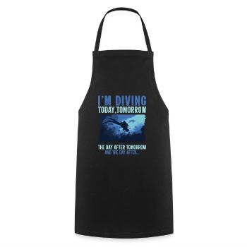 Schnorchler Lifetsyle Tauchen Unterwasser Geschenk - Kochschürze - Schwarz - Vorne - AI Model Male 185 dark (185cm)