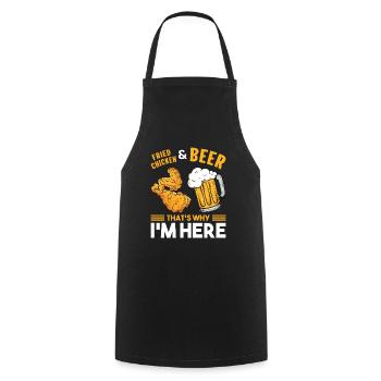 Knuspriges Brathähnchen Foodaholic Food Lover Gesc - Kochschürze - Schwarz - Vorne - AI Model Male 185 dark (185cm)