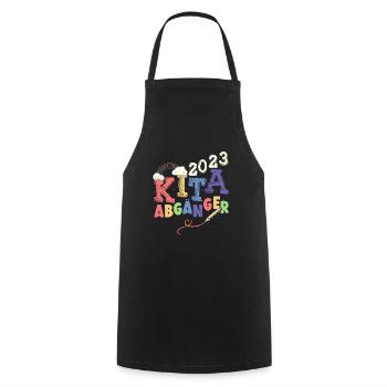 Kita Abgänger 2023 Kindergarten Geschenk - Kochschürze - Schwarz - Vorne - AI Model Male 185 dark (185cm)