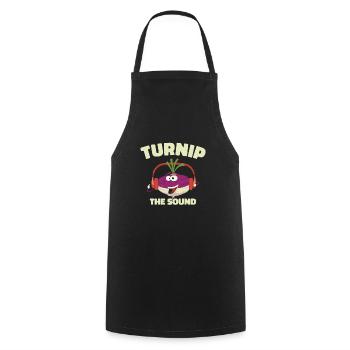 Music Turnip Party Music Lover Vegetable - Cooking Apron - black - Front - AI Model Male 185 dark (185cm)