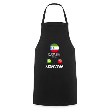 Equatorial Guinea calls to Lusiger flags saying - Cooking Apron - black - Front - AI Model Male 185 dark (185cm)