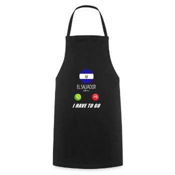 El Salvador calls lusiger flags saying - Cooking Apron - black - Front - AI Model Male 185 dark (185cm)