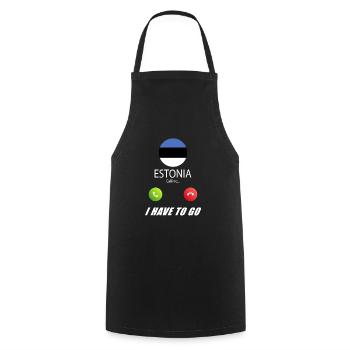 Estonia calls lusiger flags - Cooking Apron - black - Front - AI Model Male 185 dark (185cm)