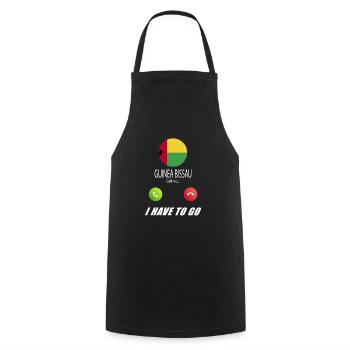 Guinea Bissau calls to Lusiger flags saying - Cooking Apron - black - Front - AI Model Male 185 dark (185cm)