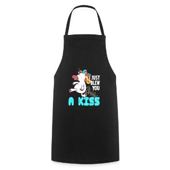 I Just Blew You A Kiss Cute Vintage Unicorn Tee - Kochschürze - Schwarz - Vorne - AI Model Male 185 dark (185cm)