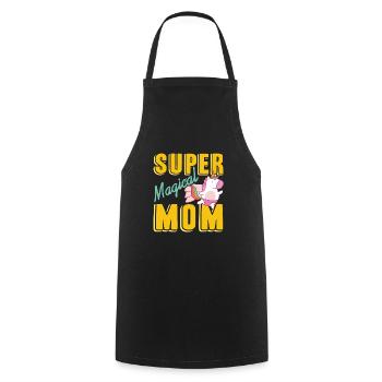 Super Magical Mom Cute Unicorn T-Shirt Present - Kochschürze - Schwarz - Vorne - AI Model Male 185 dark (185cm)