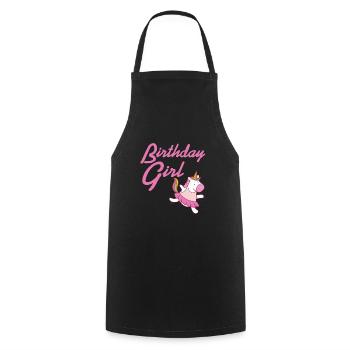 Cute Awesome Unicorn Birthday Girl T-Shirt Present - Kochschürze - Schwarz - Vorne - AI Model Male 185 dark (185cm)