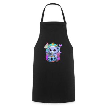 Baby Baphomet - Pastell Goth Ramen Baphomet - - Kochschürze - Schwarz - Vorne - AI Model Male 185 dark (185cm)
