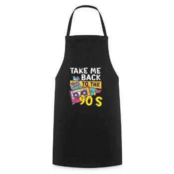 Take Me Back To The 90's 1990 Party 1990er - Kochschürze - Schwarz - Vorne - AI Model Male 185 dark (185cm)