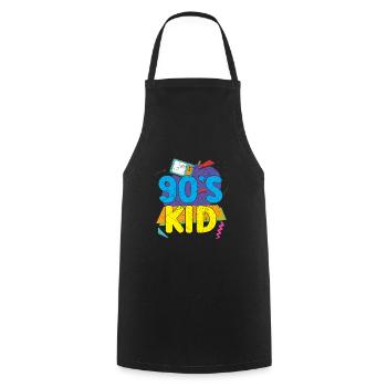 I Love The '90s 1990 Vintage Nineties 90's Kid - Kochschürze - Schwarz - Vorne - AI Model Male 185 dark (185cm)